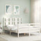 vidaXL Bed Frame without Mattress White 120x200 cm Solid Wood