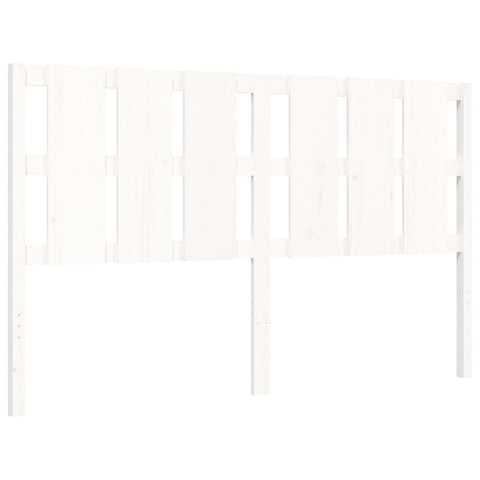 vidaXL Bed Frame without Mattress White King Size Solid Wood