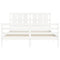 vidaXL Bed Frame without Mattress White 160x200 cm Solid Wood