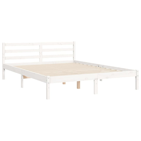 vidaXL Bed Frame without Mattress White 160x200 cm Solid Wood