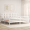 vidaXL Bed Frame without Mattress White Super King Size Solid Wood
