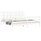 vidaXL Bed Frame without Mattress White Super King Size Solid Wood