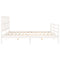 vidaXL Bed Frame without Mattress White Super King Size Solid Wood