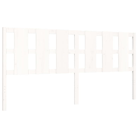 vidaXL Bed Frame without Mattress White Super King Size Solid Wood