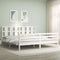 vidaXL Bed Frame without Mattress White Super King Size Solid Wood