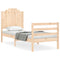 vidaXL Bed Frame without Mattress Small Single Solid Wood