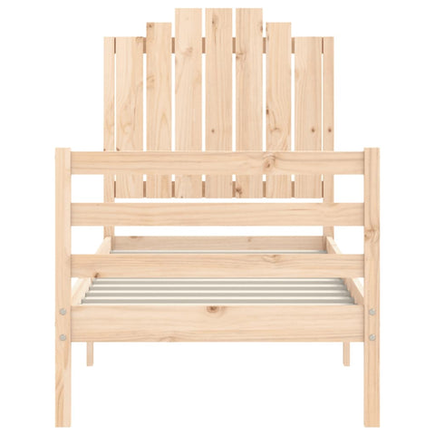 vidaXL Bed Frame without Mattress Small Single Solid Wood