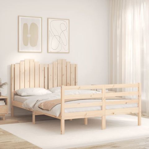 vidaXL Bed Frame without Mattress Double Solid Wood