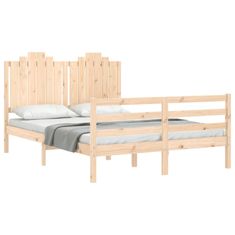 vidaXL Bed Frame without Mattress Double Solid Wood
