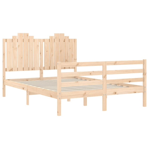 vidaXL Bed Frame without Mattress Double Solid Wood
