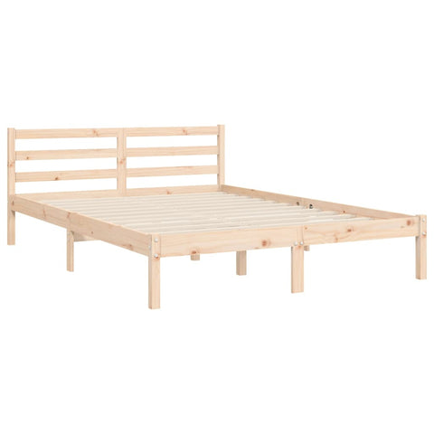 vidaXL Bed Frame without Mattress Double Solid Wood