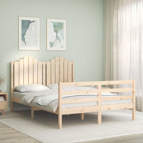 vidaXL Bed Frame without Mattress 140x190 cm Solid Wood