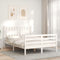vidaXL Bed Frame without Mattress White Small Double Solid Wood