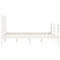 vidaXL Bed Frame without Mattress White Small Double Solid Wood