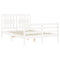 vidaXL Bed Frame without Mattress White 140x190 cm Solid Wood