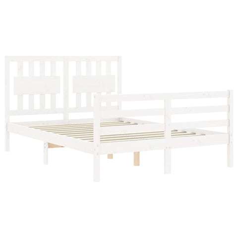 vidaXL Bed Frame without Mattress White 120x200 cm Solid Wood