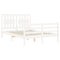 vidaXL Bed Frame without Mattress White 120x200 cm Solid Wood