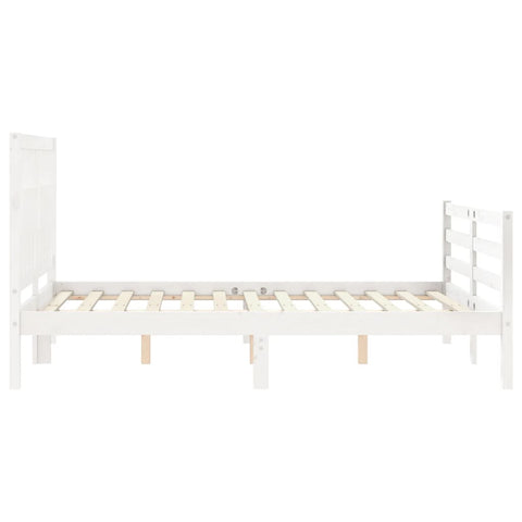 vidaXL Bed Frame without Mattress White 120x200 cm Solid Wood