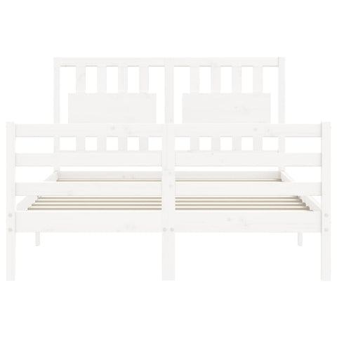 vidaXL Bed Frame without Mattress White 120x200 cm Solid Wood