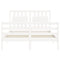 vidaXL Bed Frame without Mattress White 120x200 cm Solid Wood