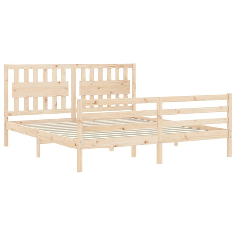 vidaXL Bed Frame without Mattress Super King Size Solid Wood