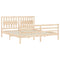 vidaXL Bed Frame without Mattress Super King Size Solid Wood