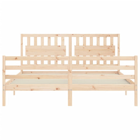 vidaXL Bed Frame without Mattress Super King Size Solid Wood