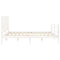 vidaXL Bed Frame without Mattress White Super King Size Solid Wood