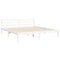 vidaXL Bed Frame without Mattress White Super King Size Solid Wood