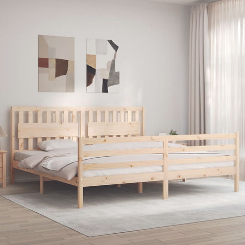 vidaXL Bed Frame without Mattress 200x200 cm Solid Wood