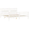 vidaXL Bed Frame without Mattress White 200x200 cm Solid Wood