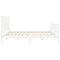 vidaXL Bed Frame without Mattress White 200x200 cm Solid Wood