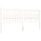 vidaXL Bed Frame without Mattress White 200x200 cm Solid Wood