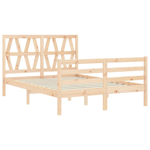 vidaXL Bed Frame without Mattress Small Double Solid Wood