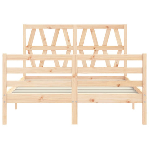vidaXL Bed Frame without Mattress Small Double Solid Wood