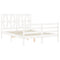 vidaXL Bed Frame without Mattress White 120x200 cm Solid Wood