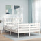 vidaXL Bed Frame without Mattress White 120x200 cm Solid Wood