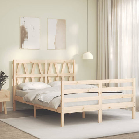 vidaXL Bed Frame without Mattress 140x200 cm Solid Wood