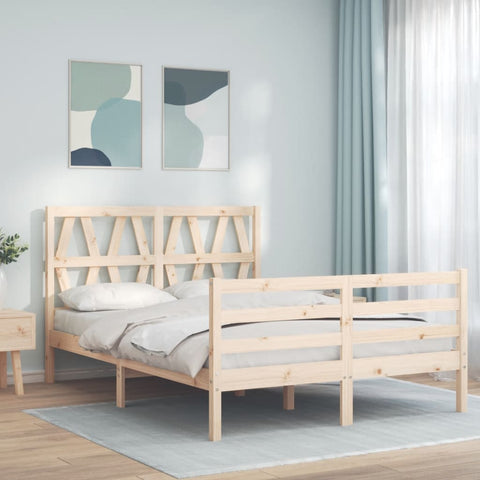vidaXL Bed Frame without Mattress 140x200 cm Solid Wood