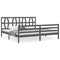 vidaXL Bed Frame without Mattress Grey 200x200 cm Solid Wood