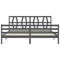 vidaXL Bed Frame without Mattress Grey 200x200 cm Solid Wood