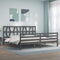 vidaXL Bed Frame without Mattress Grey 200x200 cm Solid Wood