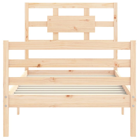 vidaXL Bed Frame without Mattress Single Solid Wood