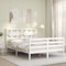 vidaXL Bed Frame without Mattress White 120x200 cm Solid Wood