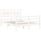 vidaXL Bed Frame without Mattress White 120x200 cm Solid Wood