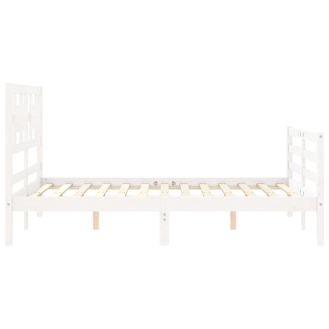 vidaXL Bed Frame without Mattress White 120x200 cm Solid Wood