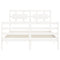 vidaXL Bed Frame without Mattress White 120x200 cm Solid Wood