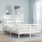 vidaXL Bed Frame without Mattress White 120x200 cm Solid Wood