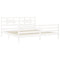 vidaXL Bed Frame without Mattress White Super King Size Solid Wood