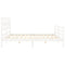 vidaXL Bed Frame without Mattress White Super King Size Solid Wood